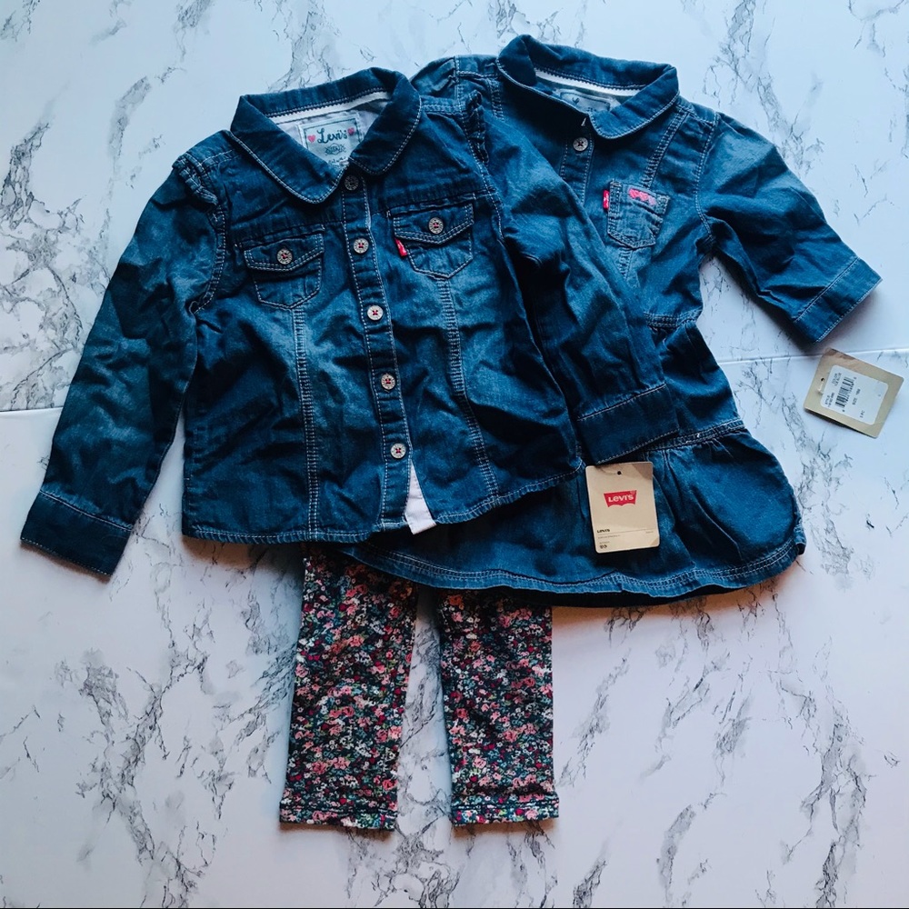Levi’s Girls 3 Piece Dress, shirt and pants